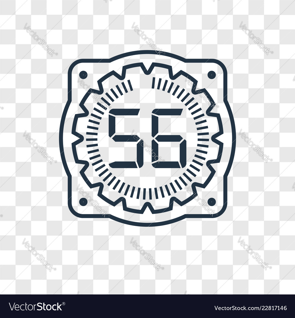 Time concept linear icon isolated on transparent