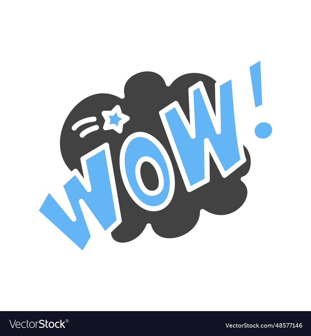 Wow Bubble Icon Image Royalty Free Vector Image