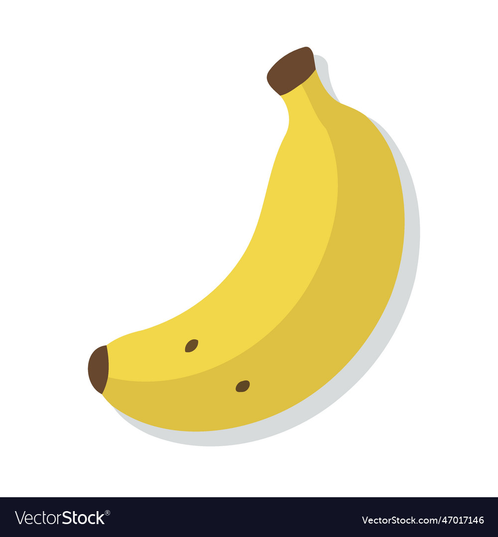 Yellow banana fruit isolated