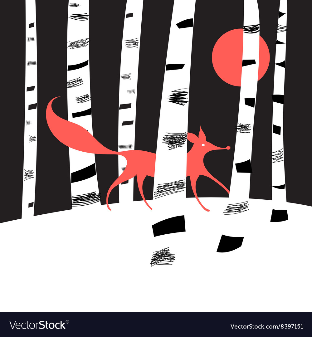 Background with birch trees