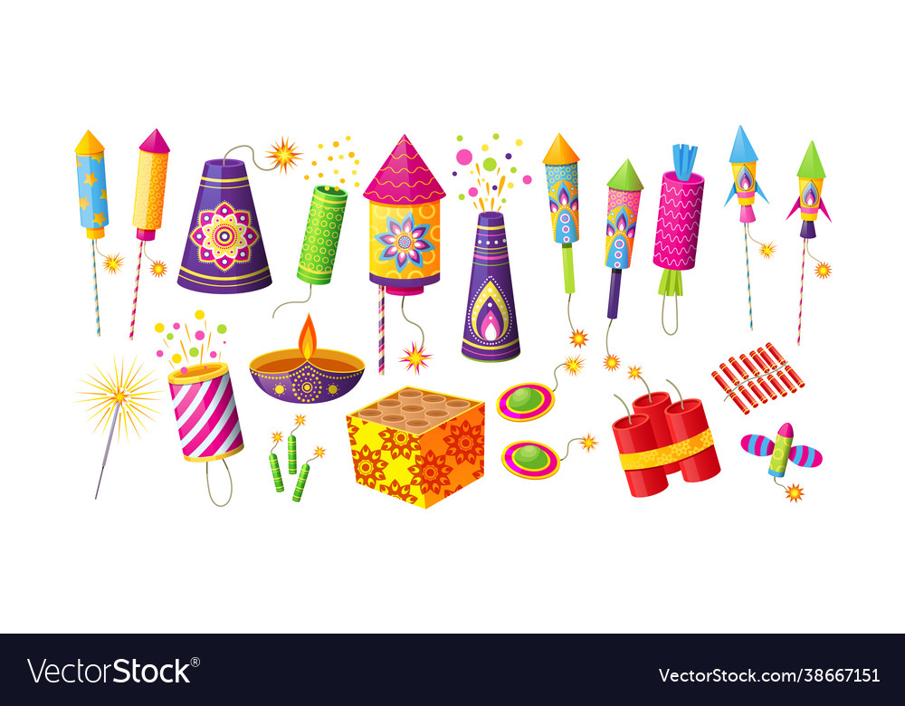 Collection different firecracker