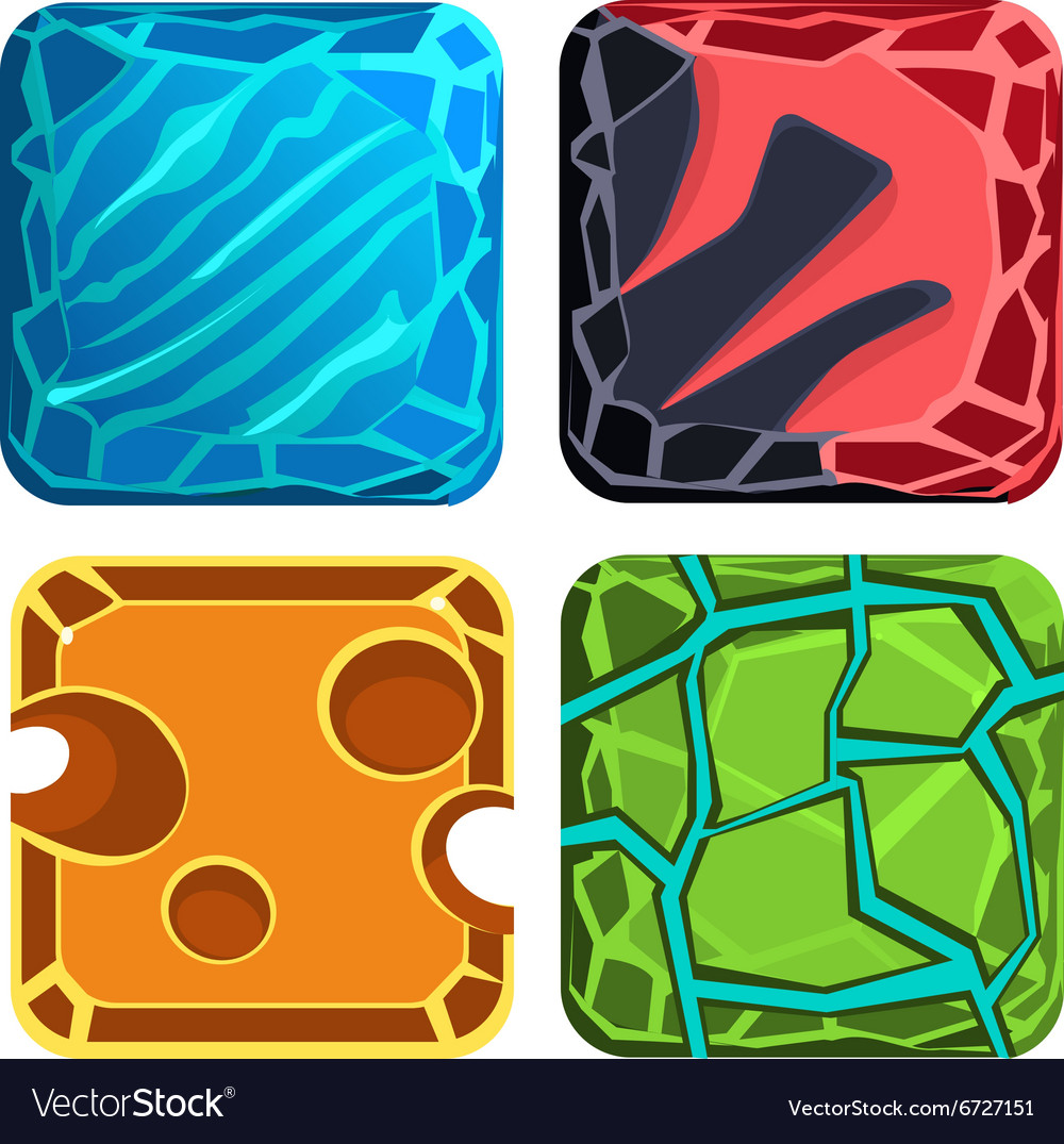 Different materials and textures for game gems