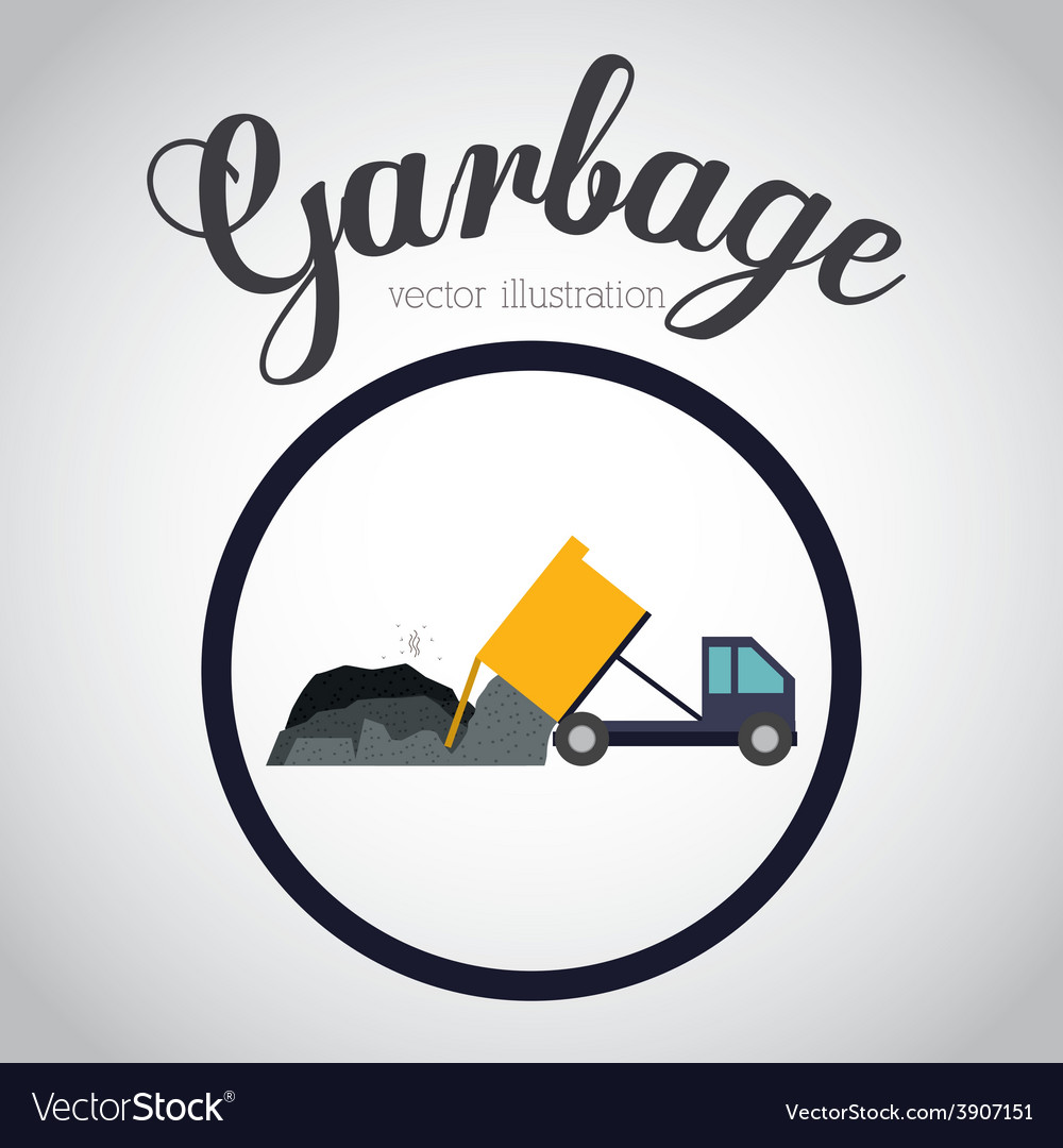 Garbage design over white background
