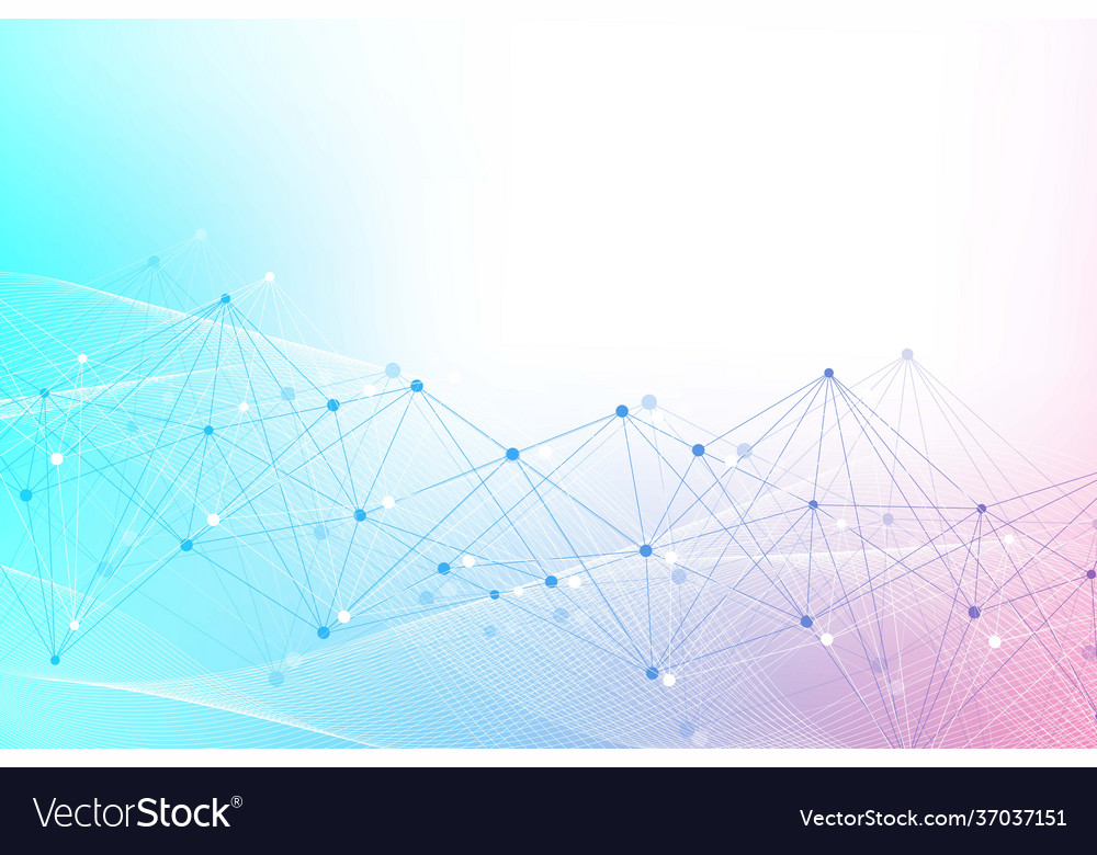 Geometric abstract background with connected line vector image Geometric abstract background with connected line
