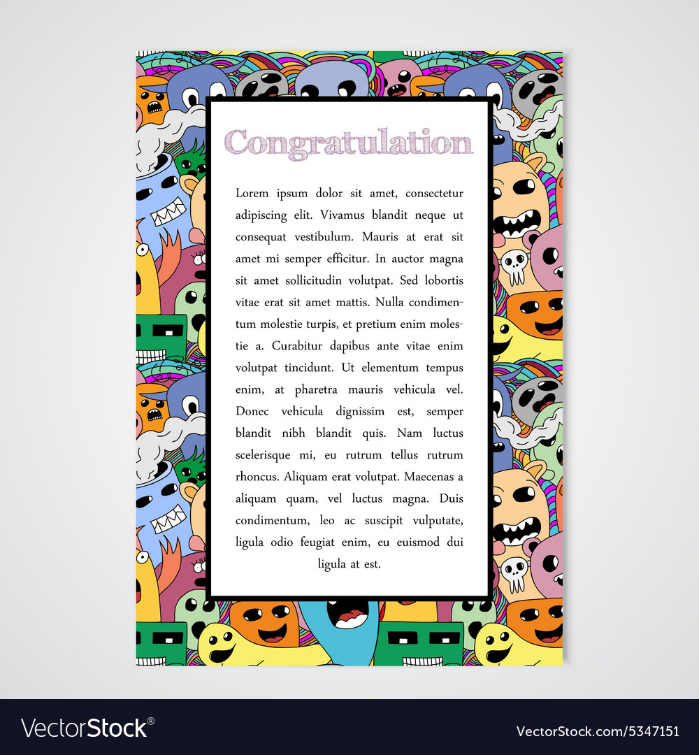 Graphic design template document with abstract