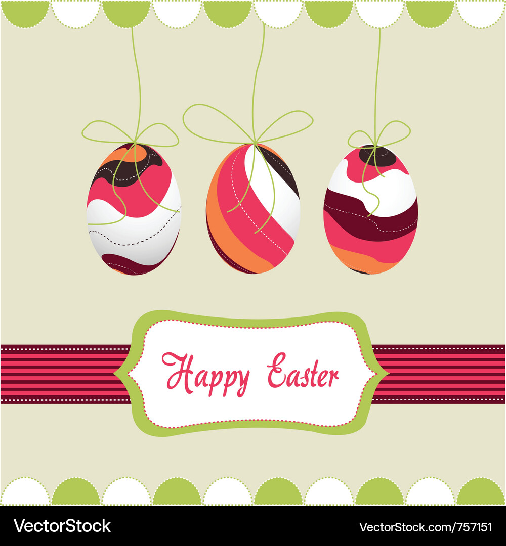 Happy easter eggs Royalty Free Vector Image - VectorStock
