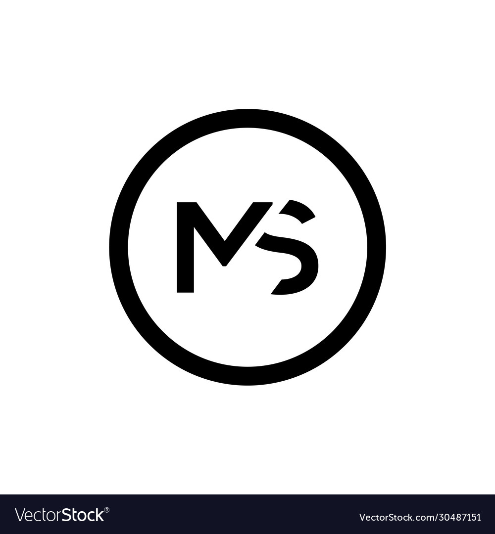 Original ms Buchstaben Logo Design Vorlage abstrakt