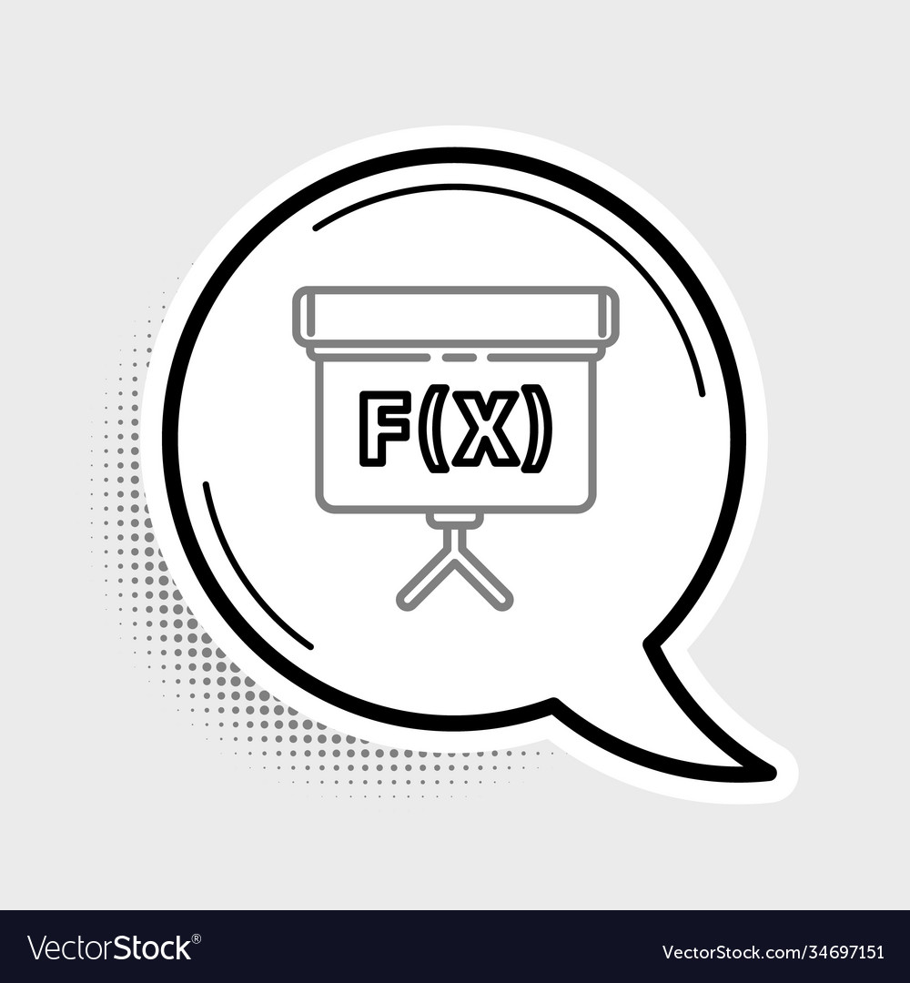 Line chalkboard with function mathematical icon Vector Image Line chalkboard with function mathematical icon