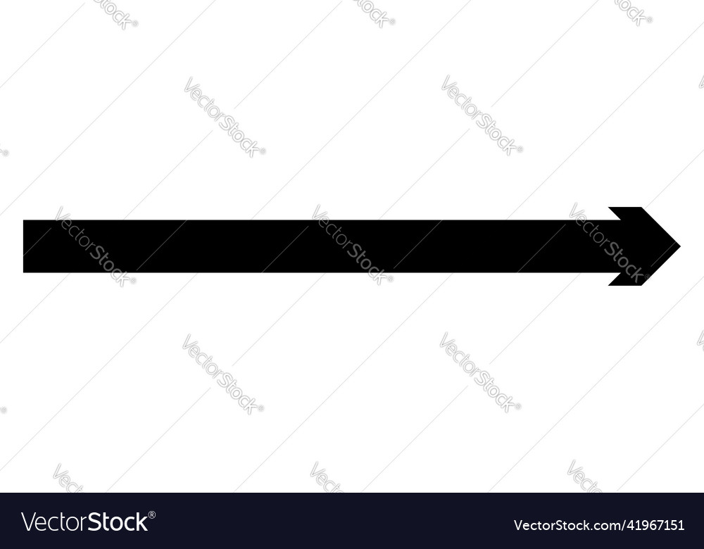 Long oblong right arrow cursor pointer element vector image Long oblong right arrow cursor pointer element