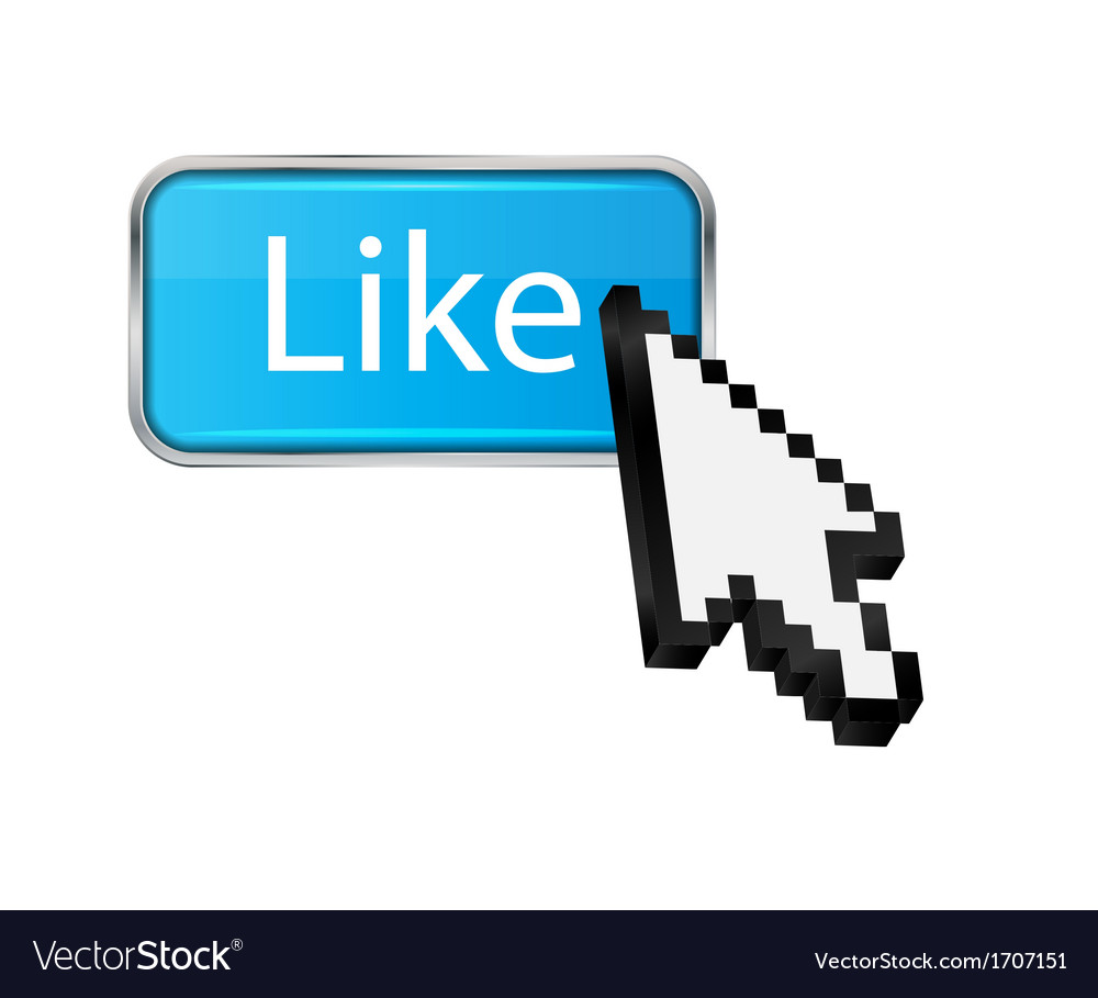 Mouse hand cursor on like button