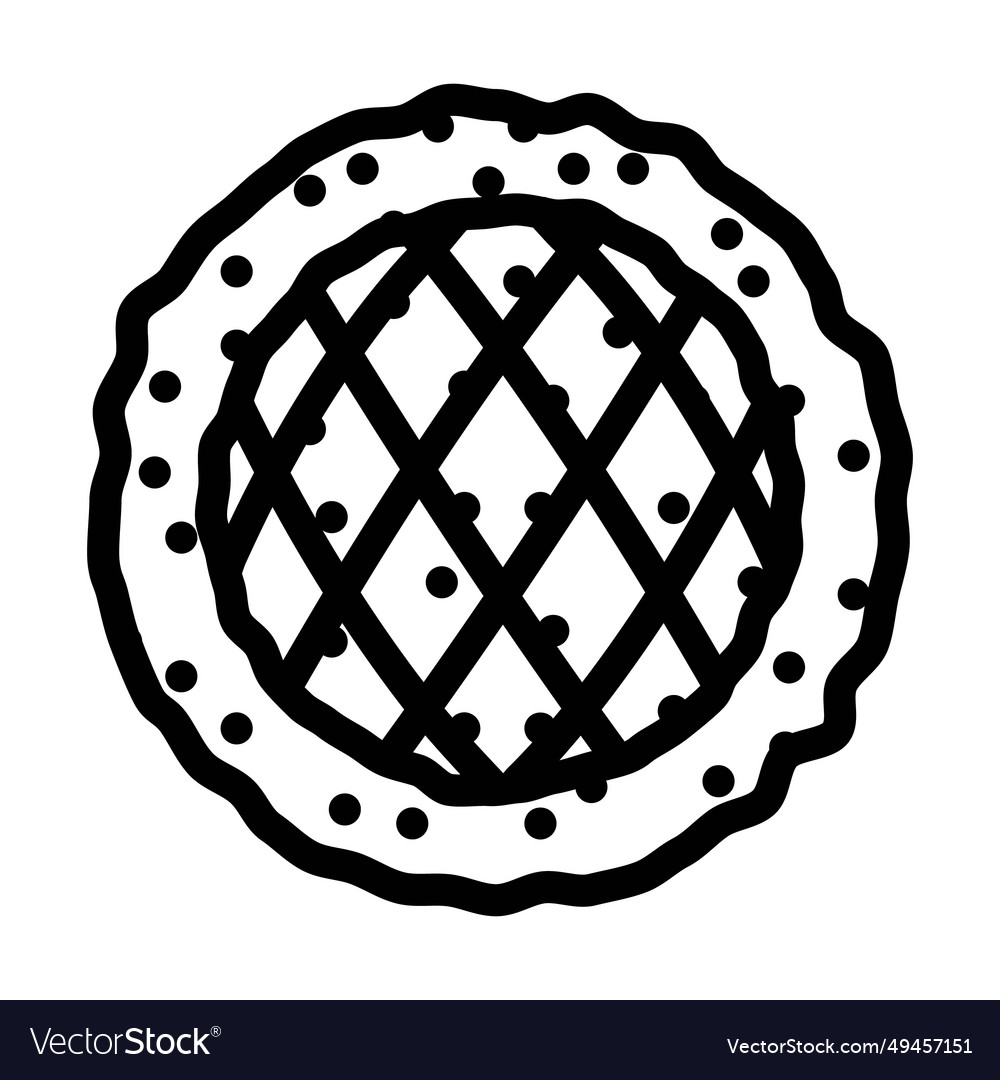 Pita bread turkish cuisine line icon Royalty Free Vector