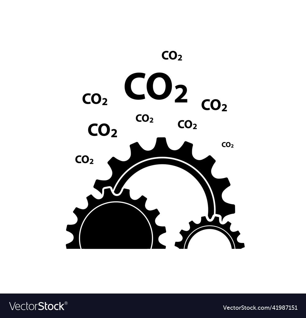 Reducing co2 emissions to stop climate change Vector Image