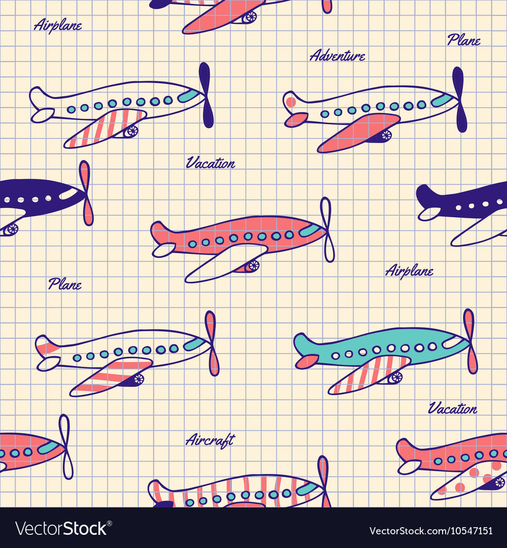 Seamless pattern on notebook sheet