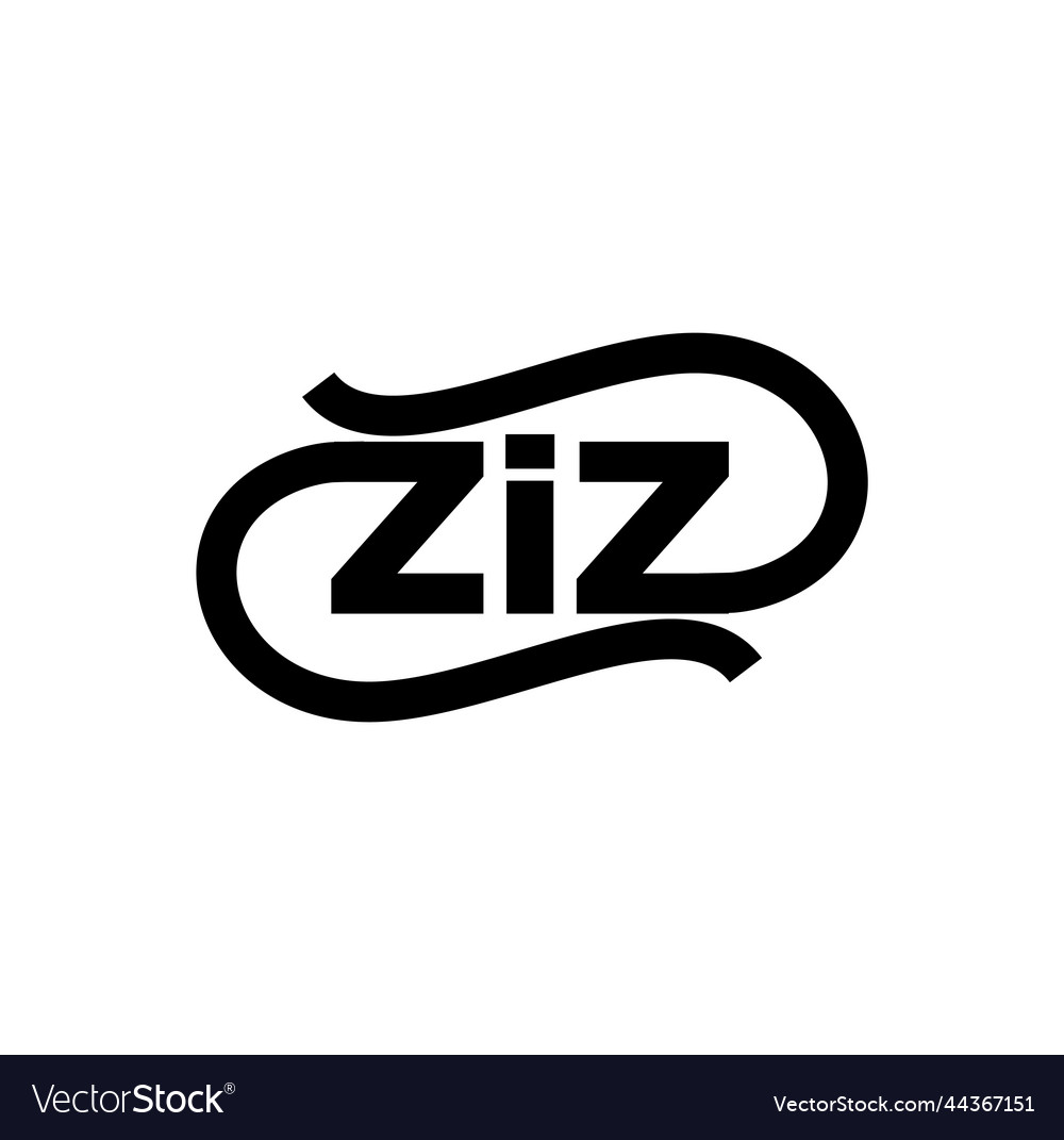 Ziz company name initial letters icon monogram vector image Ziz company name initial letters icon monogram