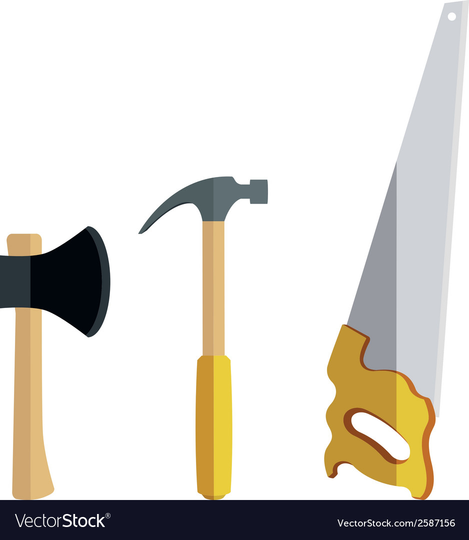 Abstract construction tools on a white background Vector Image