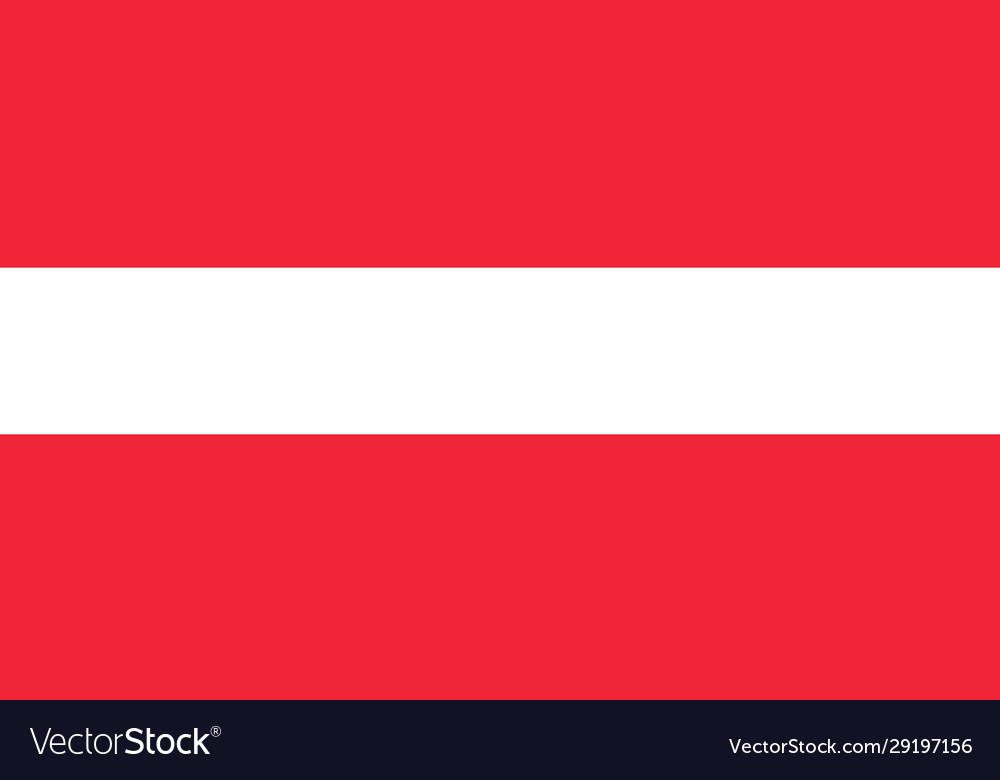 Austrian national flag with official colors Vector Image