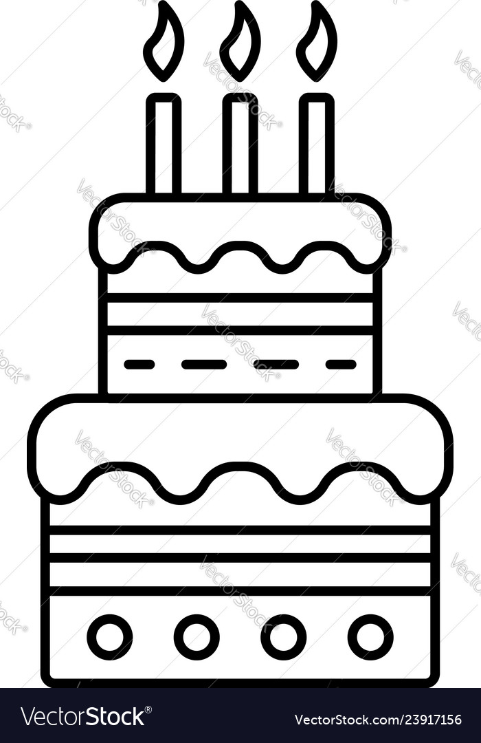 Cake Outline Icon Graphic by jasmineartstudio01 · Creative Fabrica