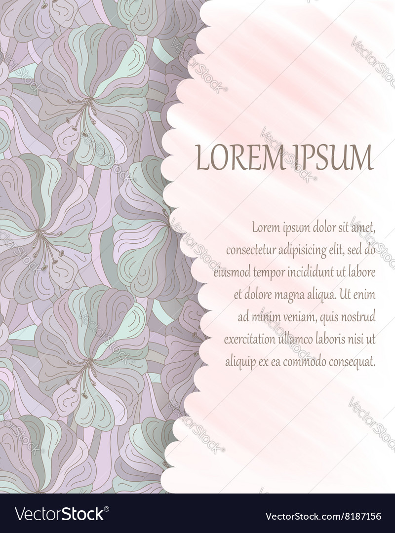 Boho style template with sample text