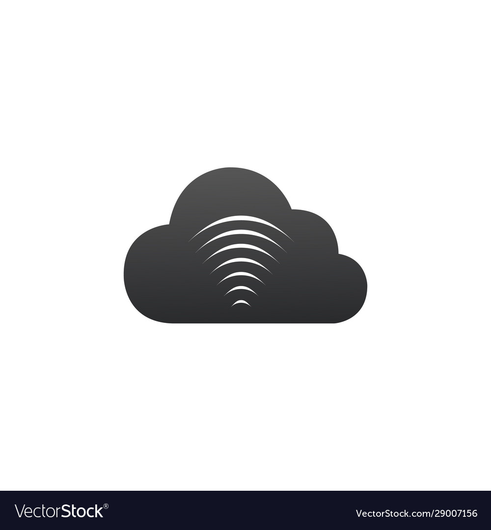 Cloud wifi icon to use in web and mobile ui