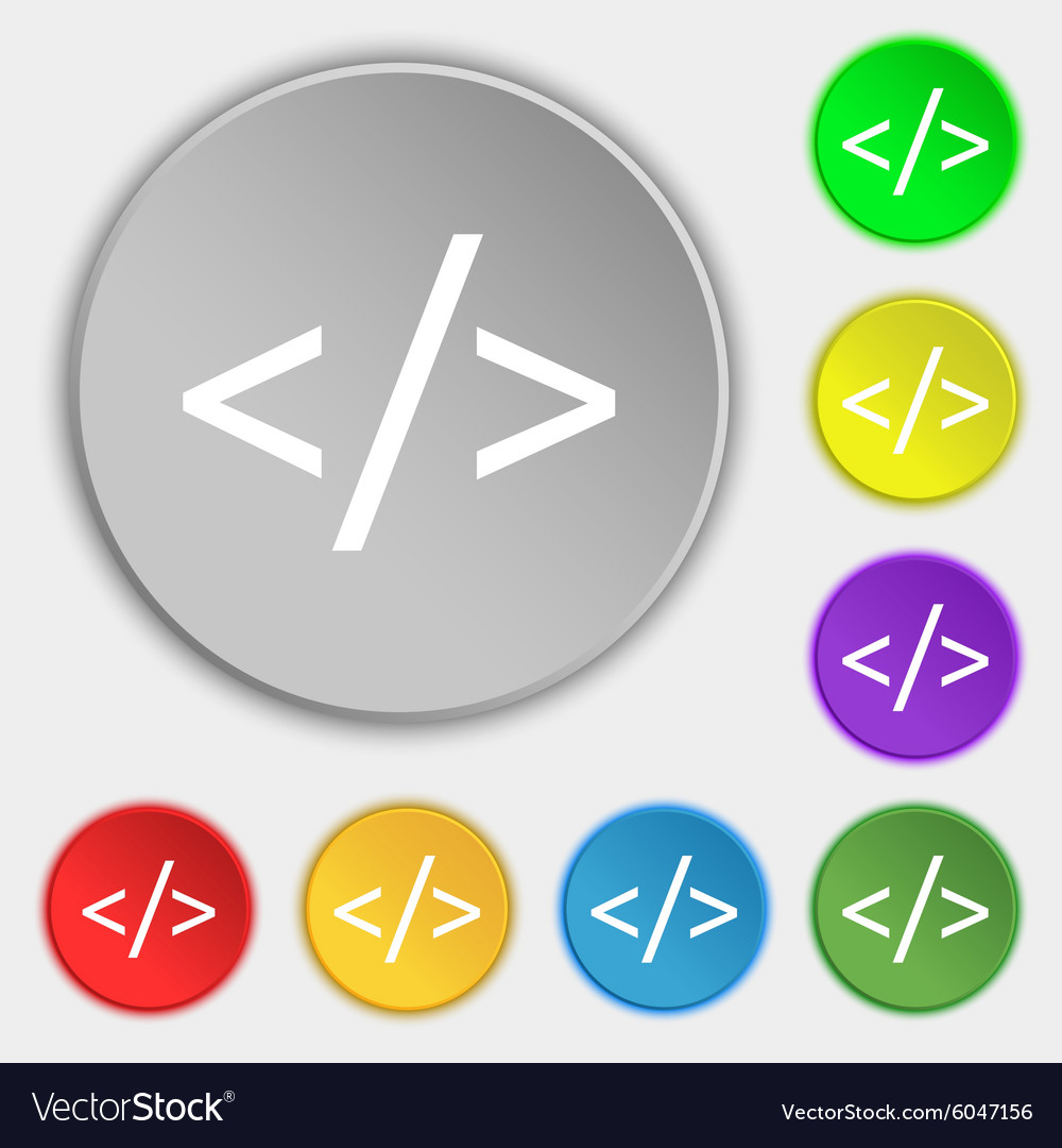 Code sign icon programming language symbol symbols