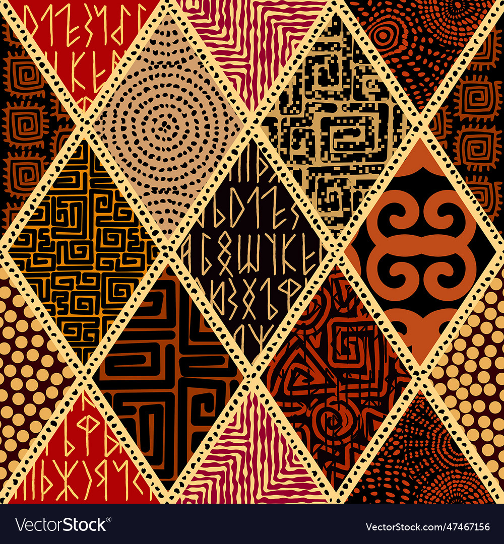 Ethnic tribal pattern seamless art image