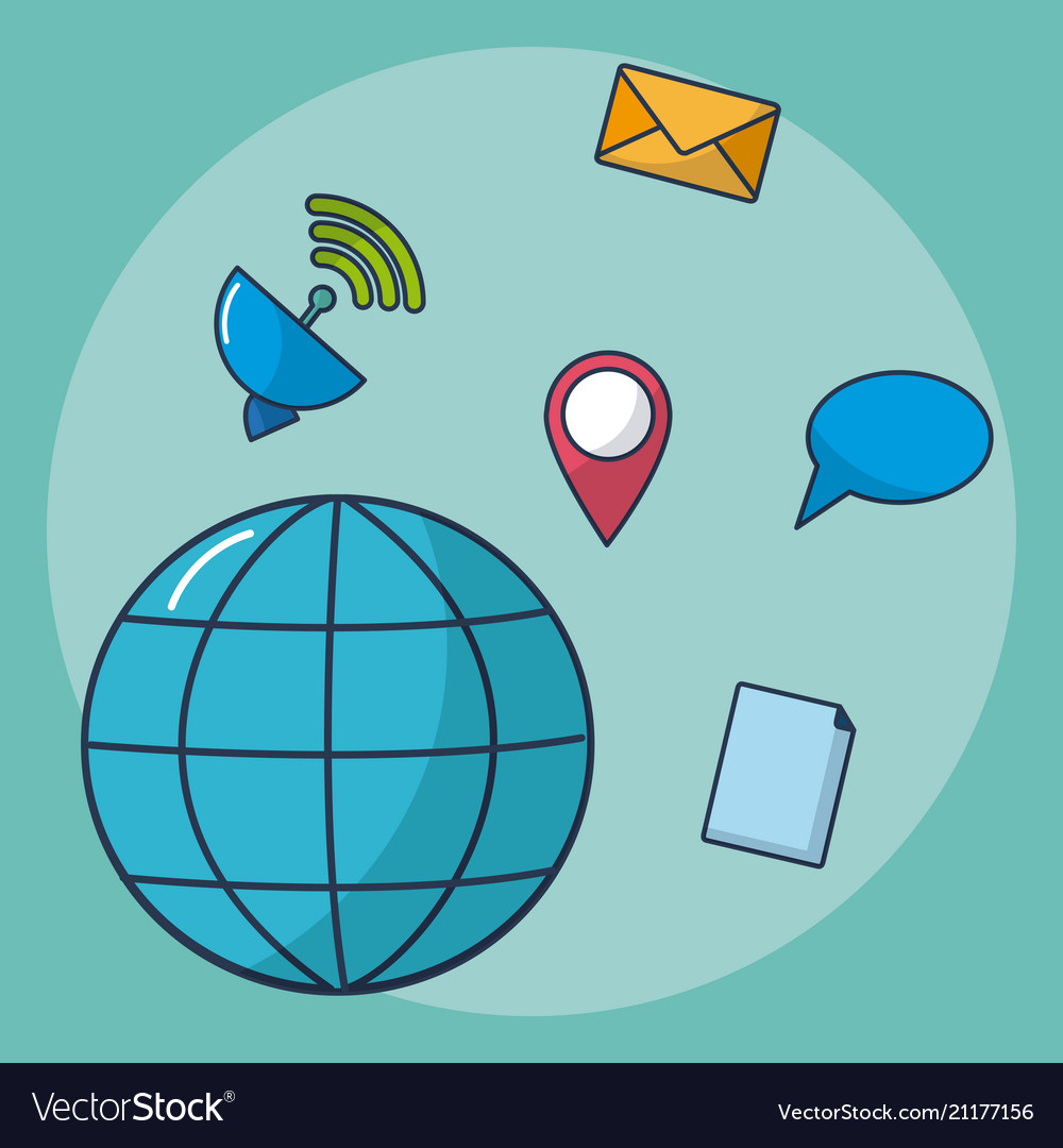 Internet and multimeda vector image Internet and multimeda