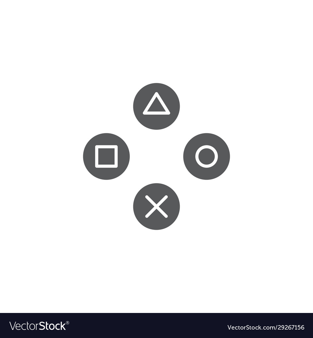 Joystick buttons icon isolated on white background