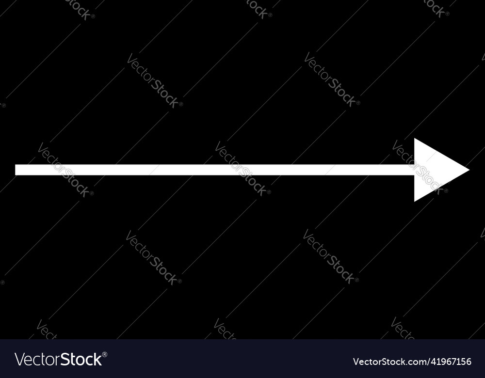 Long oblong right arrow cursor pointer element