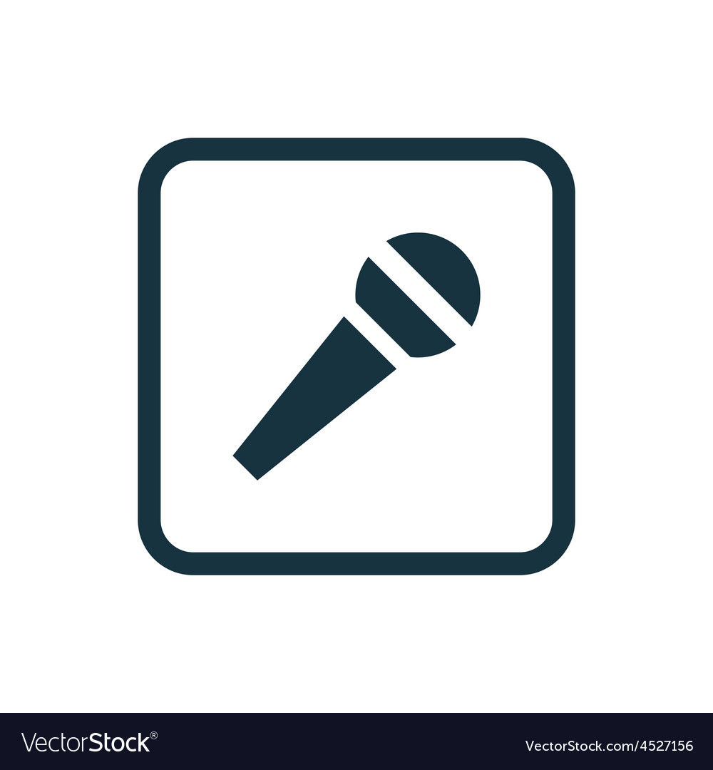 Microphone icon rounded squares button