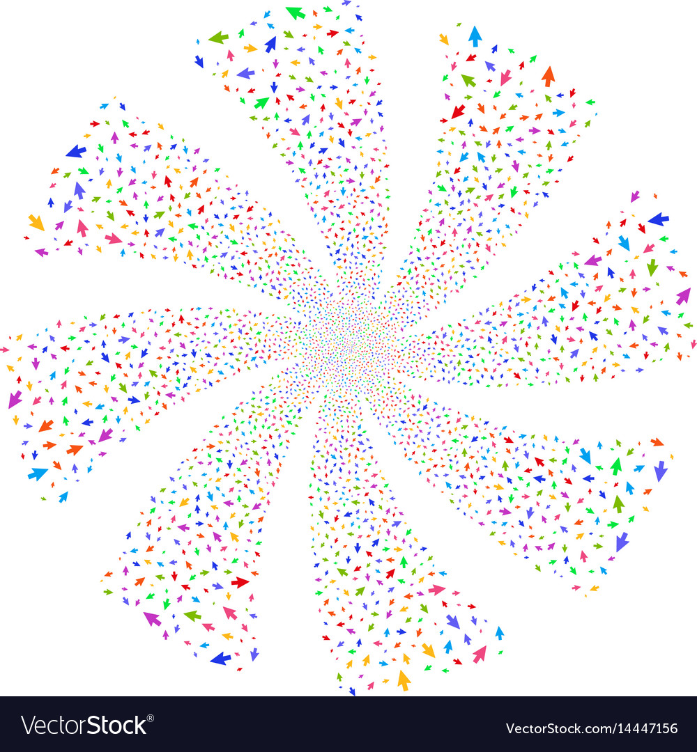 Mouse cursor fireworks swirl rotation