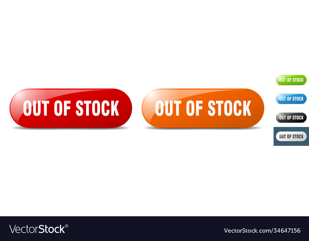 Out stock button key sign push set