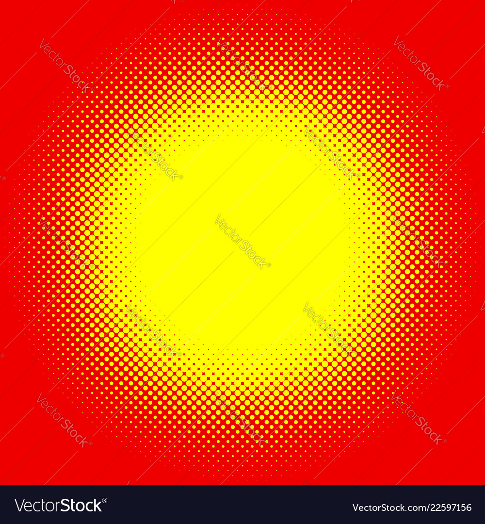 Popart halftone pattern background yellow and red