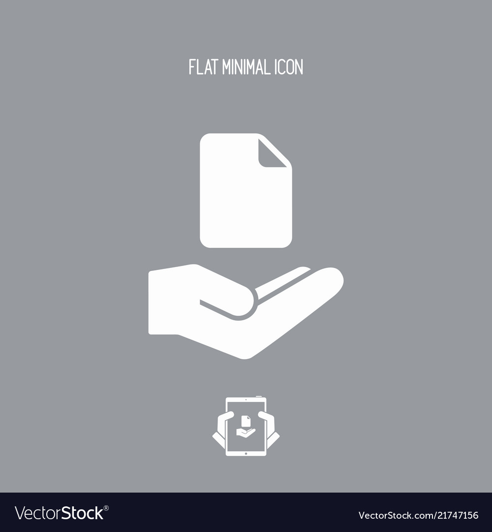 Service offer - file processing minimal icon vector image Service offer - file processing minimal icon
