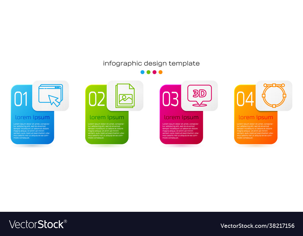 Set line web design and development picture