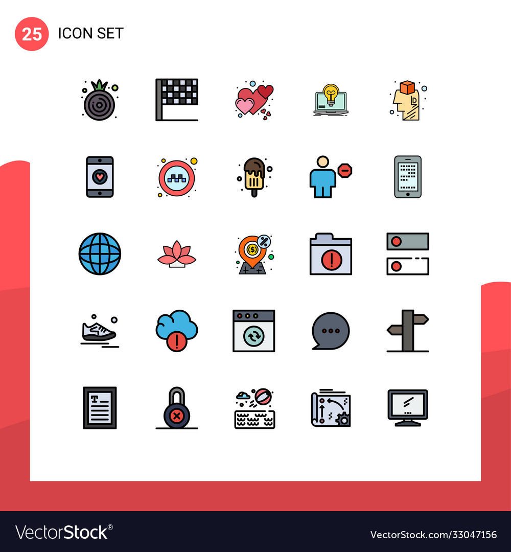 Universal icon symbols group 25 modern filled