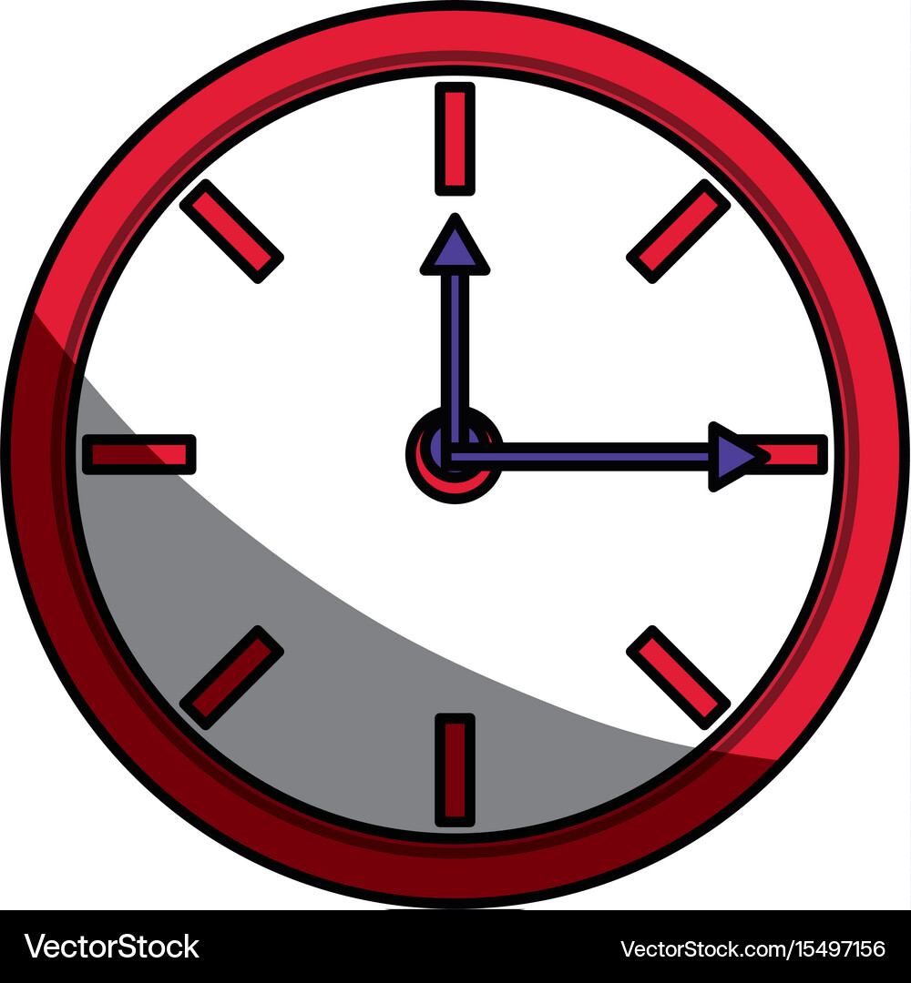 Wall clock isolated Royalty Free Vector Image - VectorStock