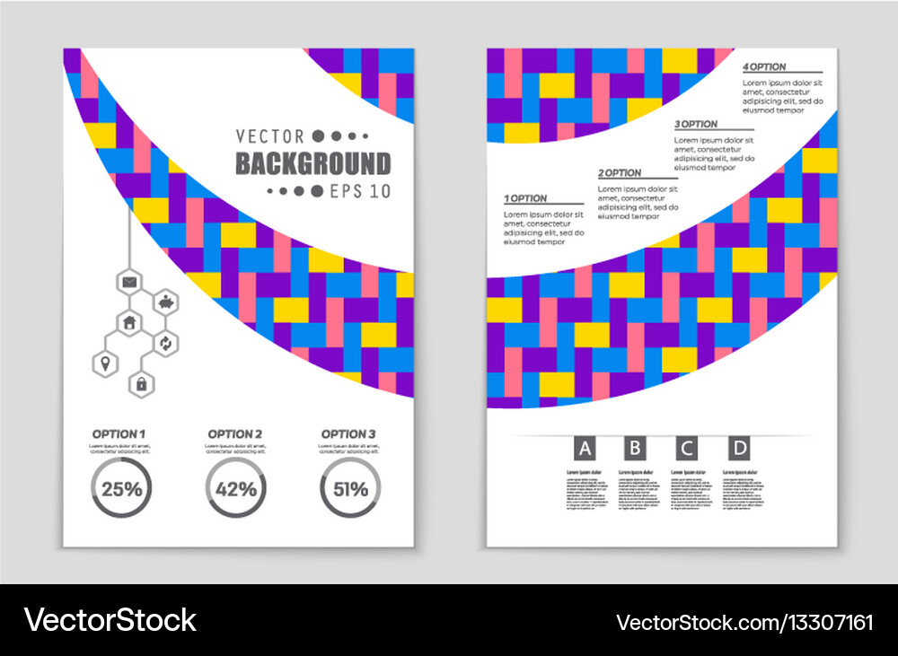 Abstract layout background set for art Royalty Free Vector
