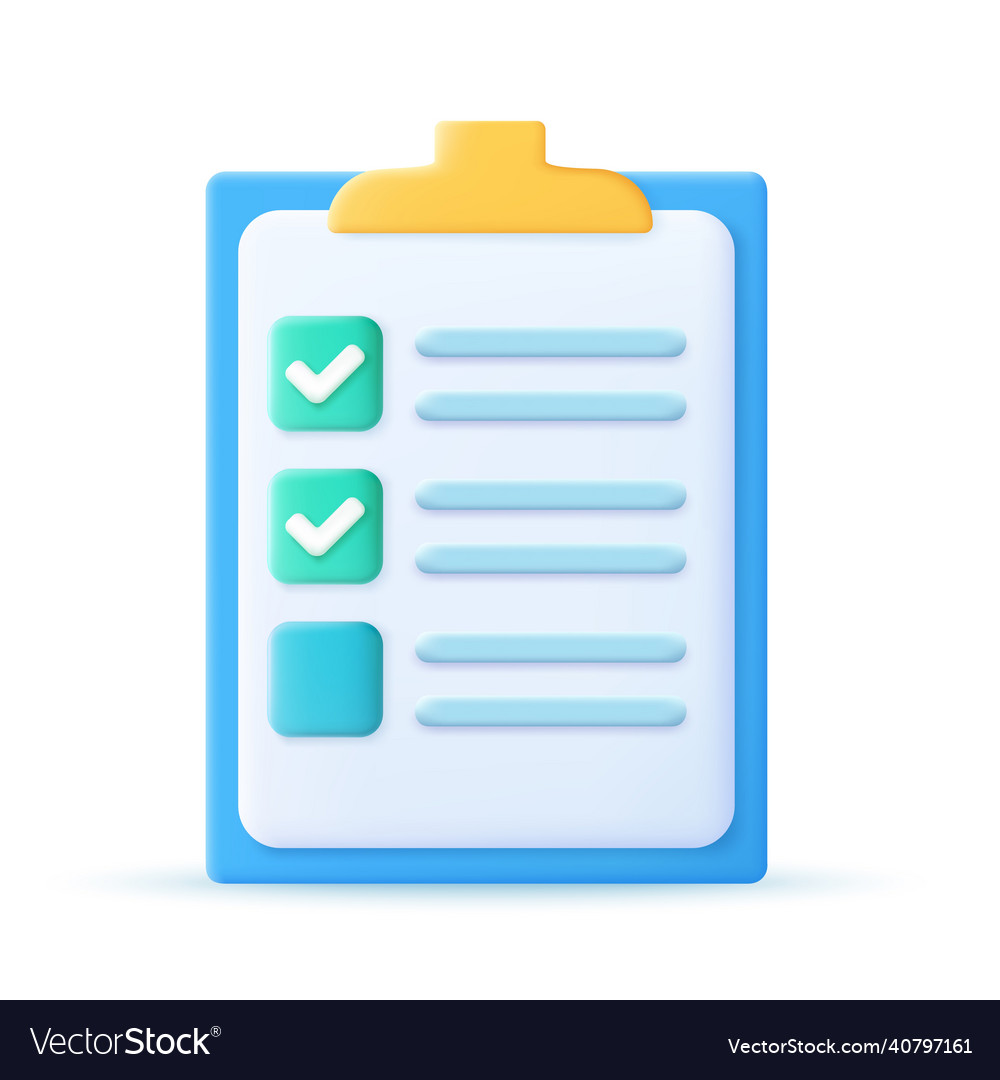 Clipboard and check marks vector image Clipboard and check marks