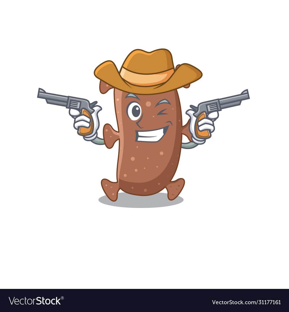 Cute Handsome Cowboy Actinomyces Israelii Vector Image