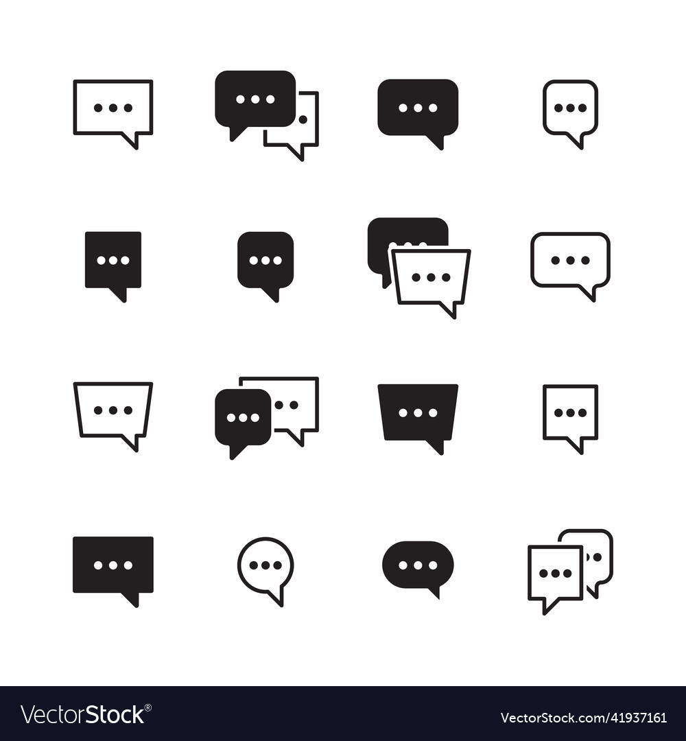 Dialog bubbles talking chatting box icons vector image Dialog bubbles talking chatting box icons