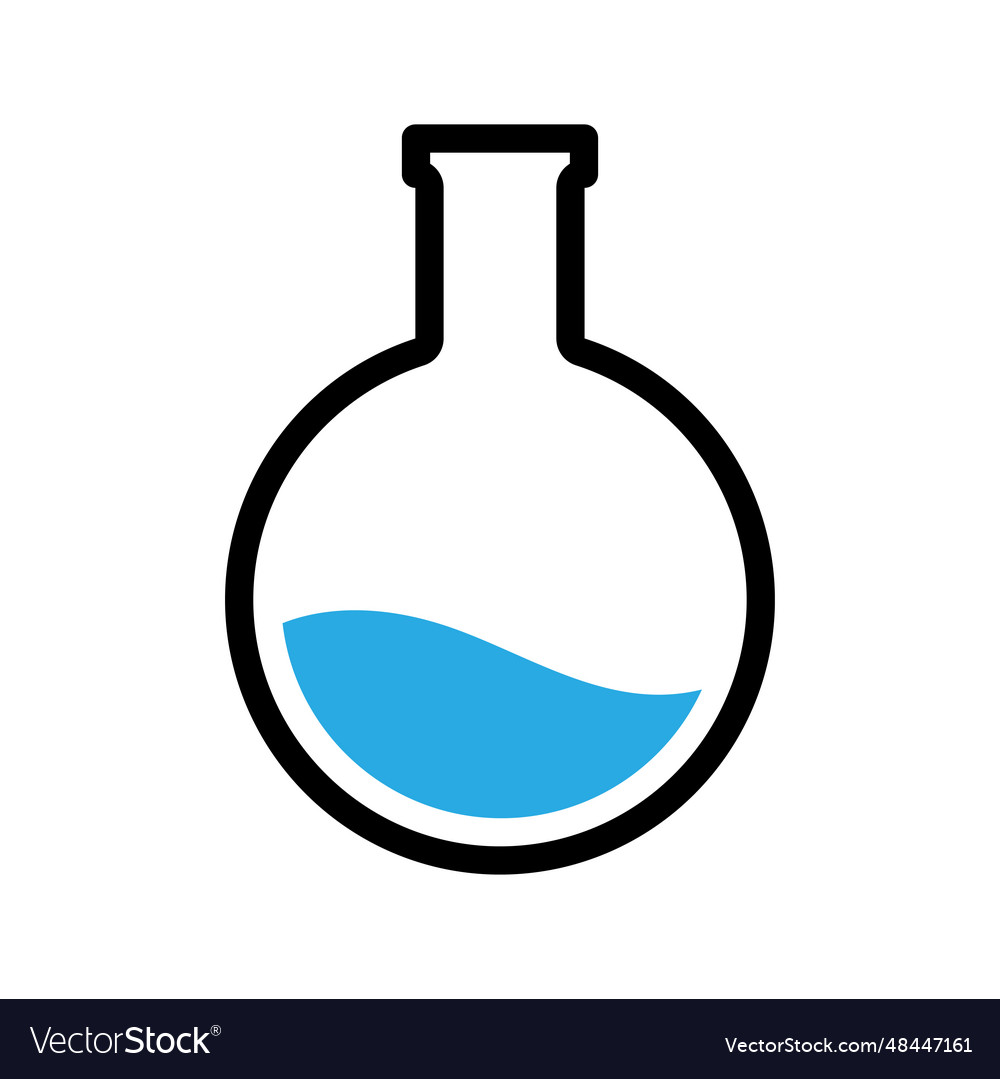 Flask lab icon design template isolated vector image Flask lab icon design template isolated