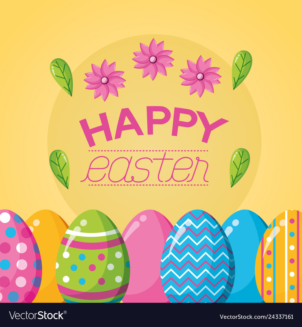 Happy easter celebration Royalty Free Vector Image