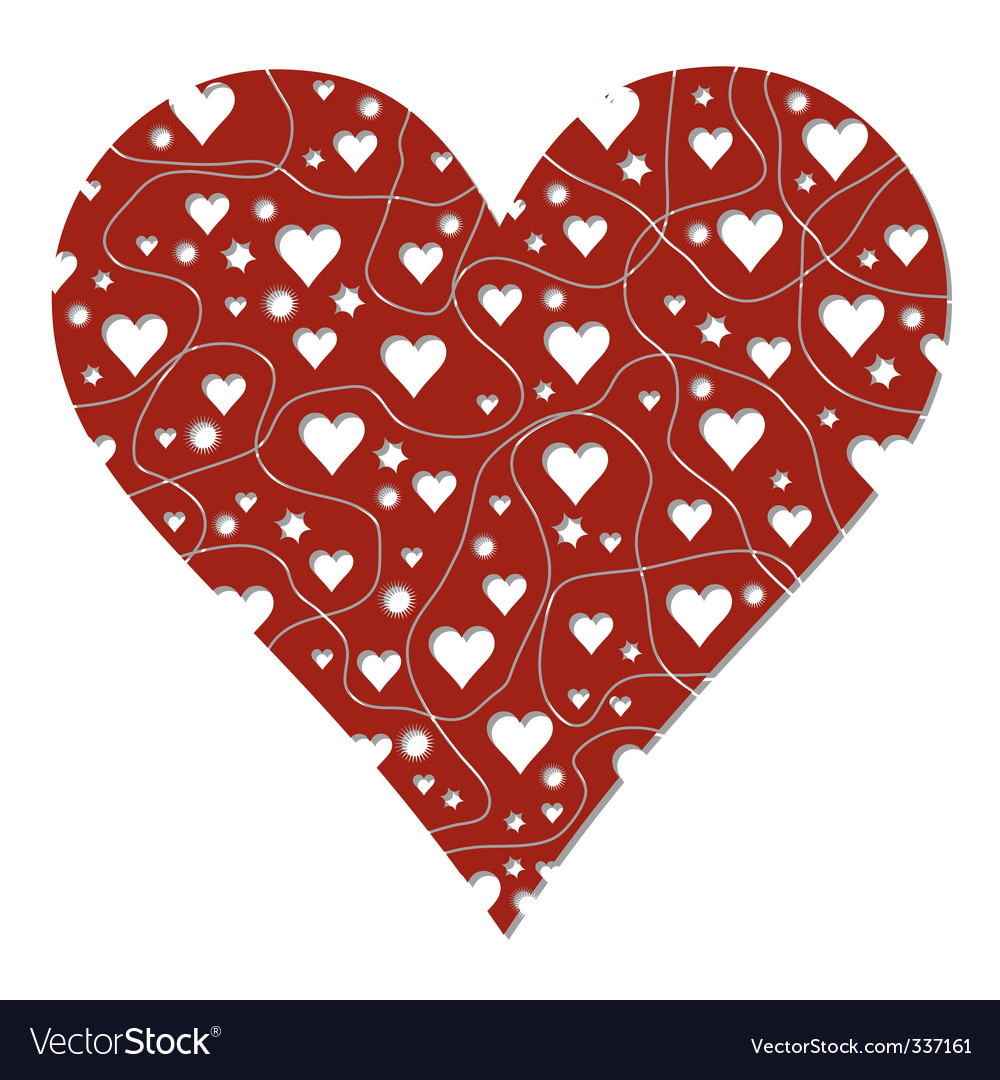 Heart with abstract pattern