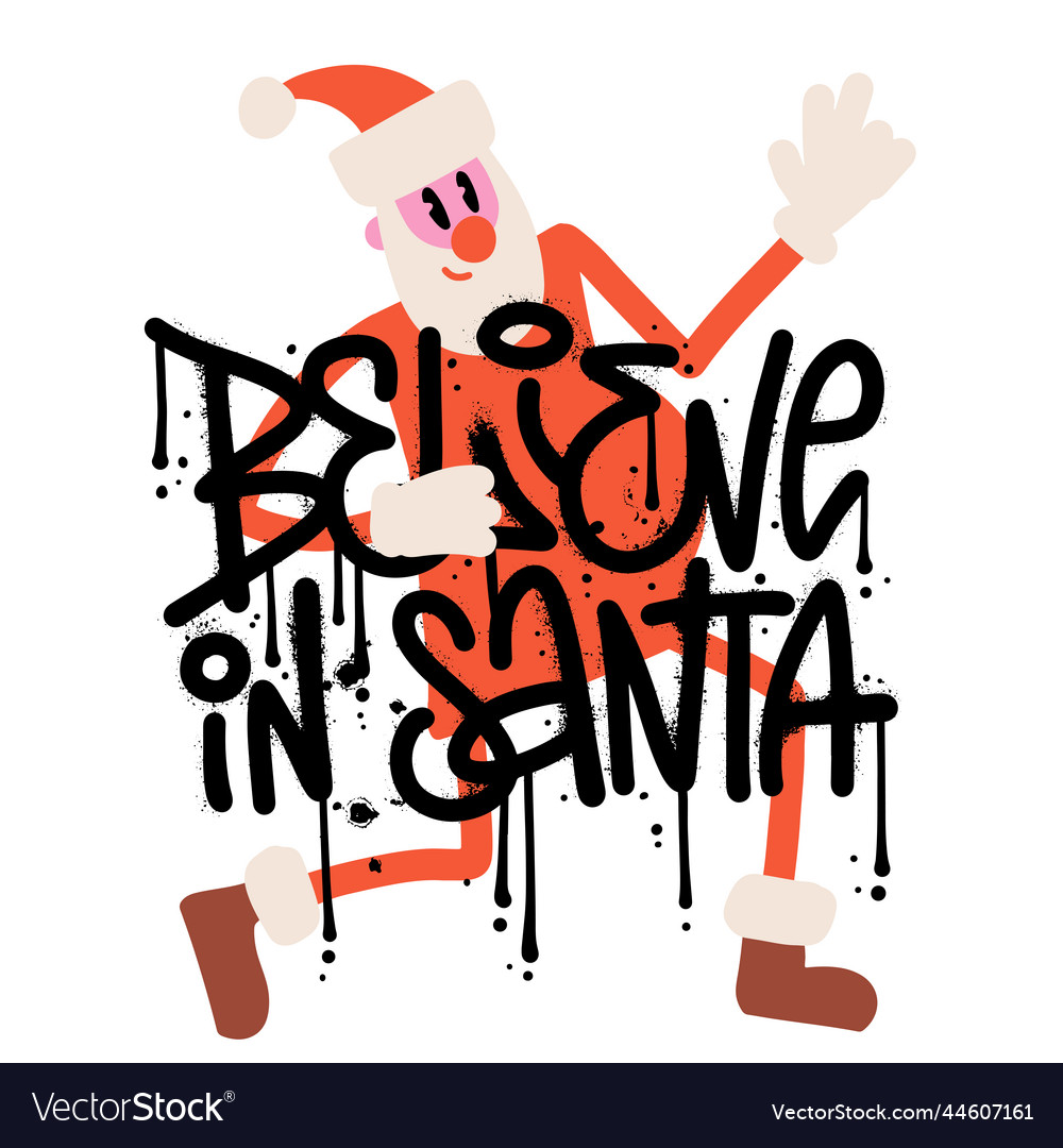 I believe in santa - hand lettering banner