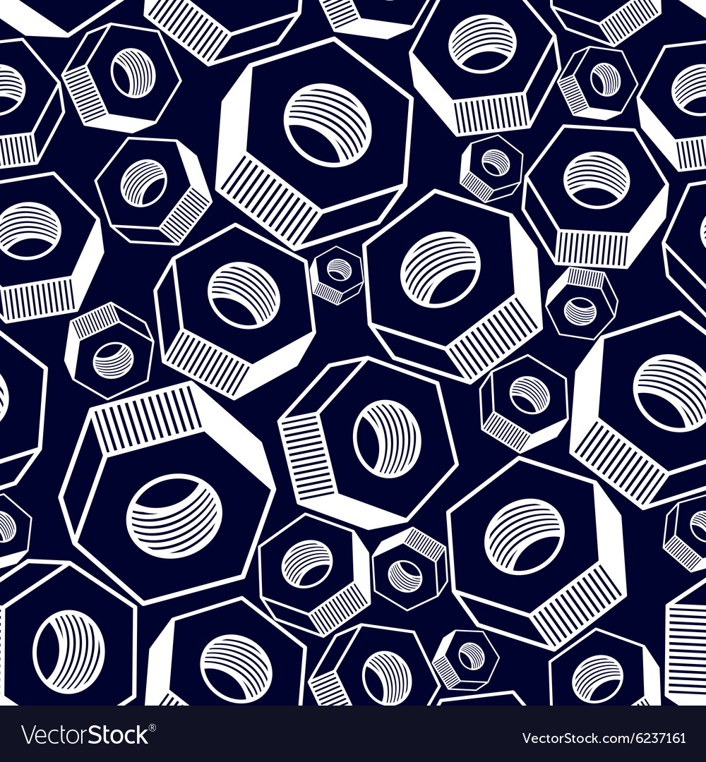 Industrial Nuts and Bolts Seamless Pattern