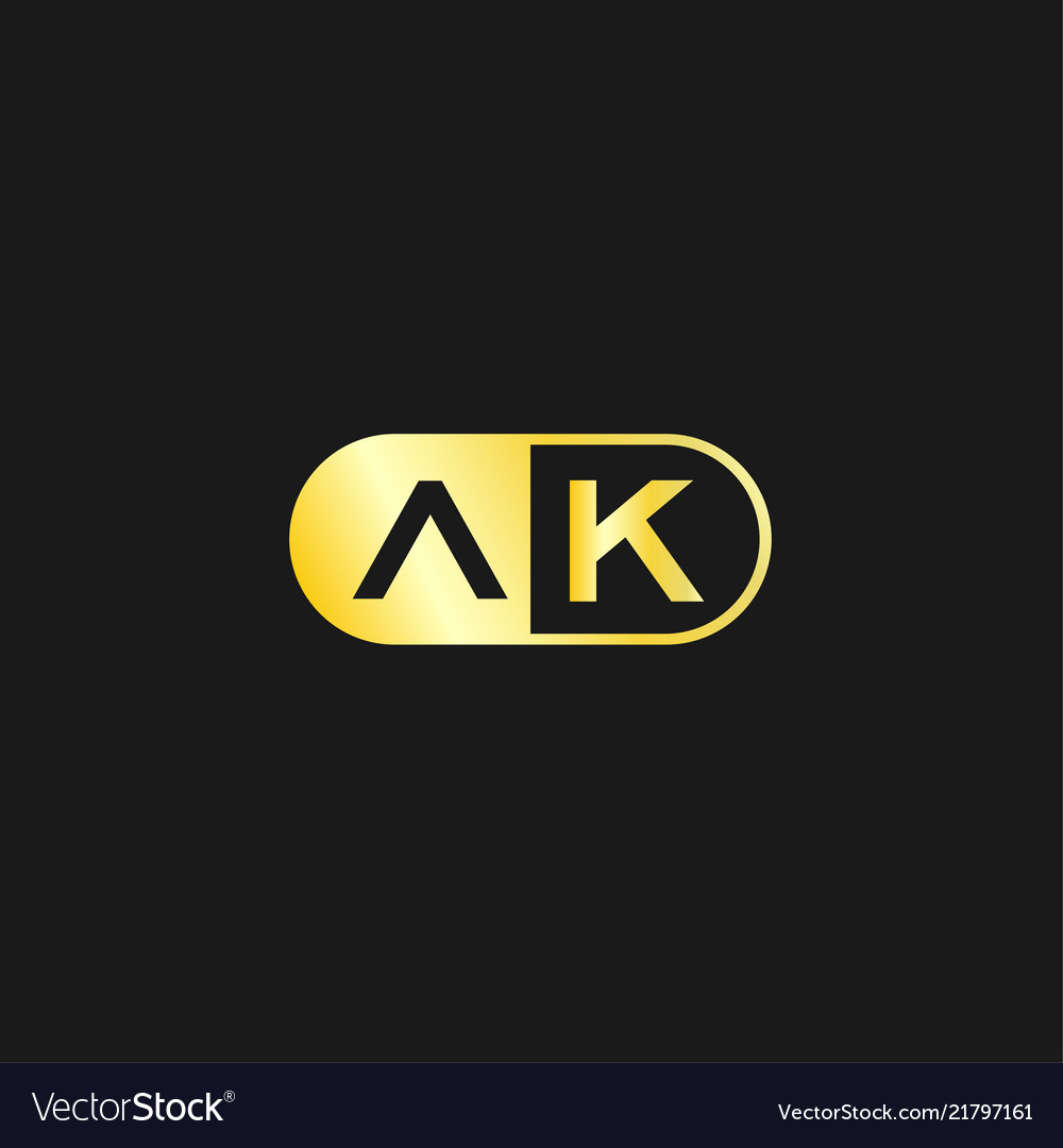 Initial letter ak logo template design