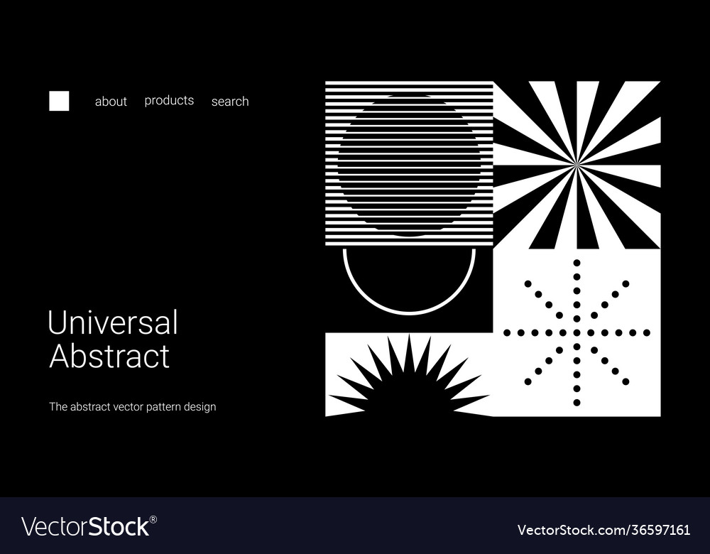 Landing page template abstract design