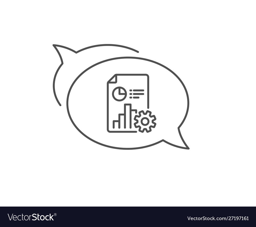 Report line icon column graph pie chart sign