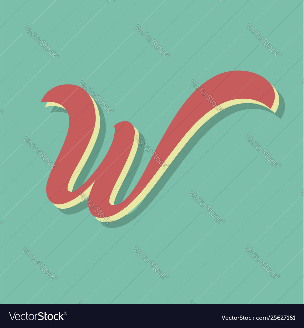 Retro character from a fontset vector image Retro character from a fontset
