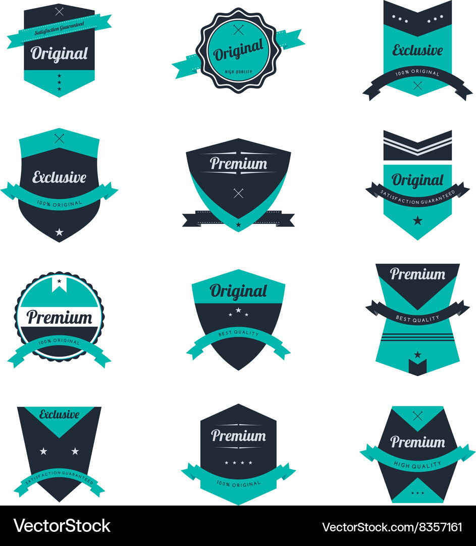 Retro premium badge label Royalty Free Vector Image